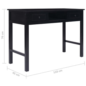 Γραφείο Μαύρο 110 x 45 x 76 εκ. Ξύλινο - PAKOBAZAAR