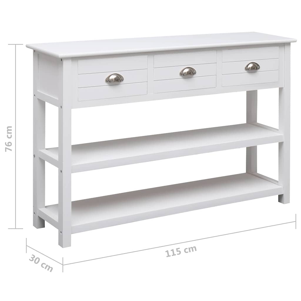 Μπουφές Λευκός 115 x 30 x 76 εκ. από Ξύλο