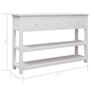 Μπουφές Λευκός 115 x 30 x 76 εκ. από Ξύλο