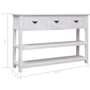 Μπουφές Αντικέ Λευκός 115 x 30 x 76 εκ. από Ξύλο - PAKOBAZAAR