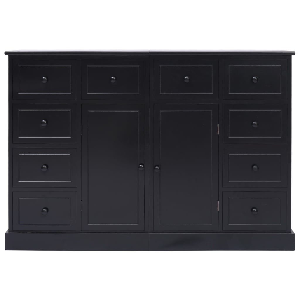 Ντουλάπι με 10 Συρτάρια Μαύρο 113 x 30 x 79 εκ. από Ξύλο - Pakobazaar