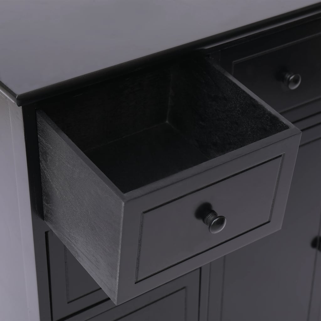 Ντουλάπι με 10 Συρτάρια Μαύρο 113 x 30 x 79 εκ. από Ξύλο - Pakobazaar