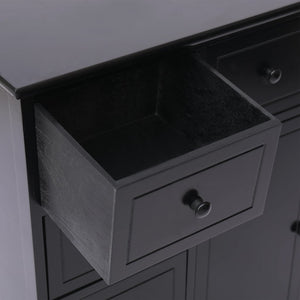 Ντουλάπι με 10 Συρτάρια Μαύρο 113 x 30 x 79 εκ. από Ξύλο - Pakobazaar