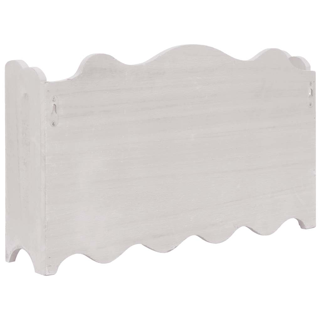 Κρεμάστρα Τοίχου Λευκή 50 x 10 x 30 εκ. Ξύλινη - PAKOBAZAAR