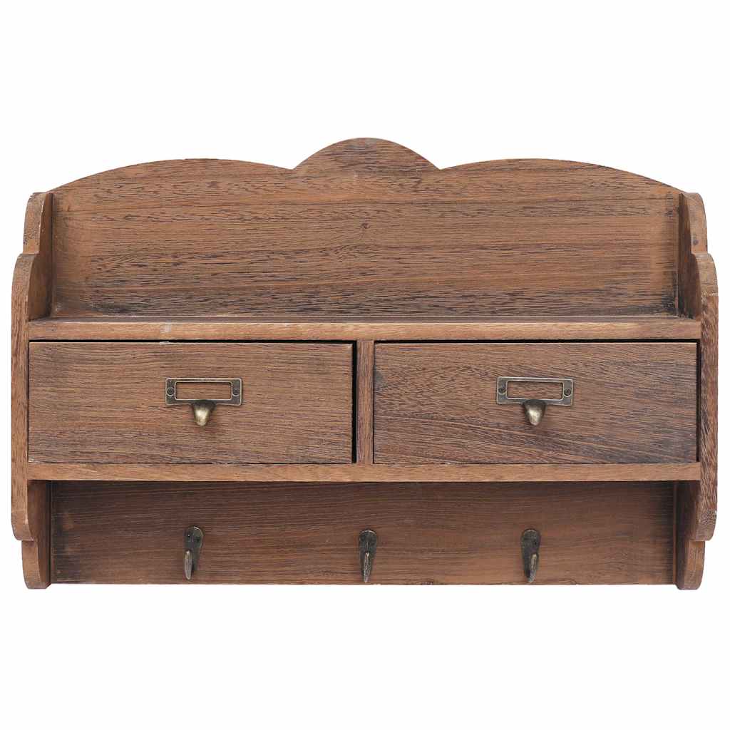 284237  Wall Mounted Coat Rack Brown 50x10x34 cm Wood