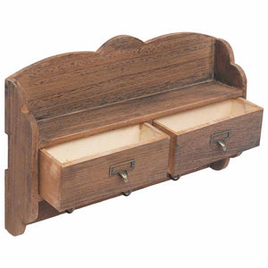 284237  Wall Mounted Coat Rack Brown 50x10x34 cm Wood