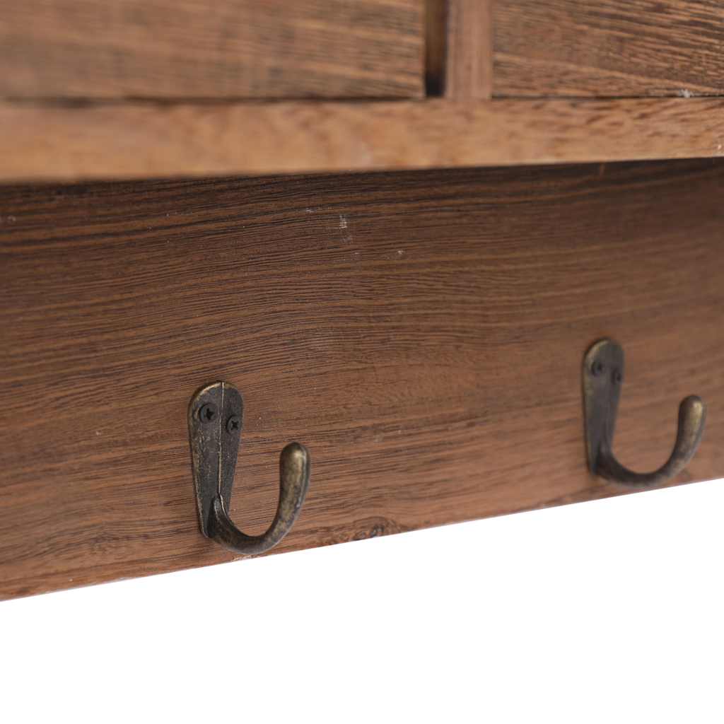 284237  Wall Mounted Coat Rack Brown 50x10x34 cm Wood