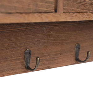 284237  Wall Mounted Coat Rack Brown 50x10x34 cm Wood
