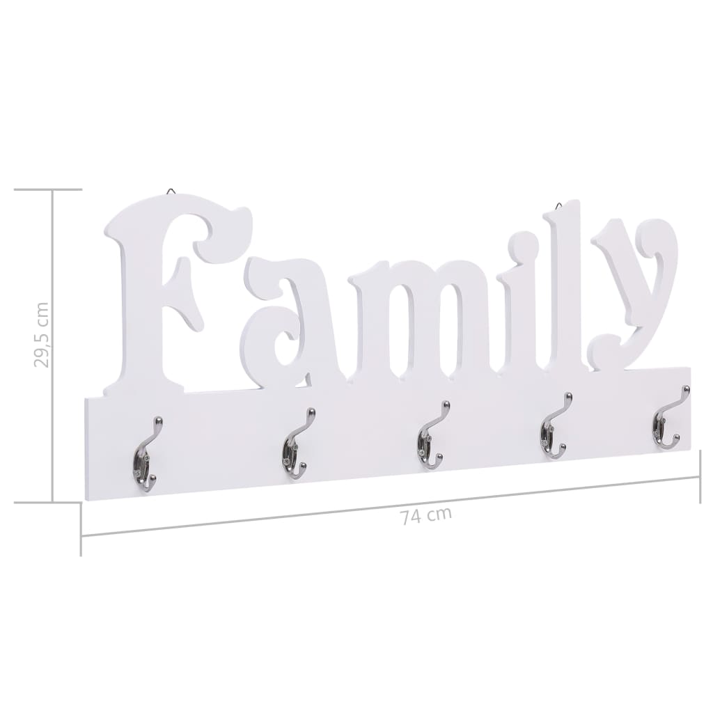 Κρεμάστρα Τοίχου «FAMILY» 74 x 29,5  εκ. - PAKOBAZAAR