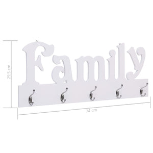 Κρεμάστρα Τοίχου «FAMILY» 74 x 29,5  εκ. - PAKOBAZAAR