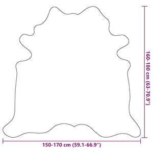 Χαλί Καφέ / Λευκό 150 x 170 εκ. από Γνήσιο Δέρμα Αγελάδας - Pakobazaar