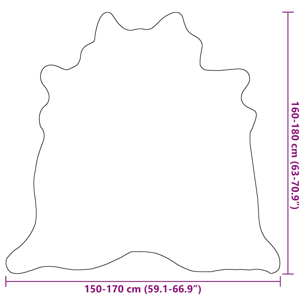 Χαλί Μπεζ 150 x 170 εκ. από Γνήσιο Δέρμα Αγελάδας - Pakobazaar
