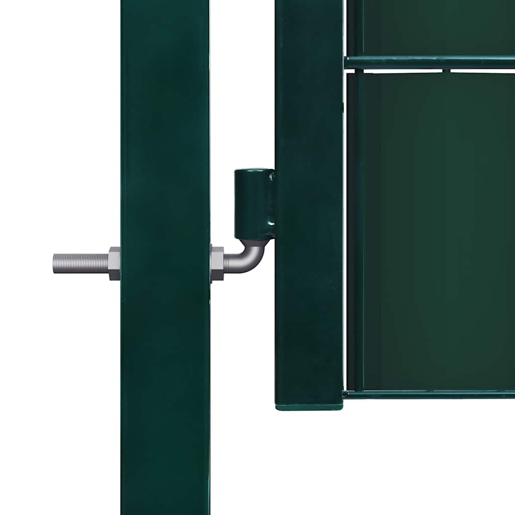 Πόρτα Περίφραξης Πράσινη 100x81 εκ. από PVC και Ατσάλι - Pakobazaar