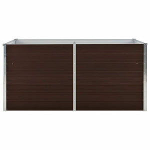 Ζαρντινιέρα Ψηλή Καφέ 160 x 80 x 77 εκ. από Γαλβανισμένο Χάλυβα