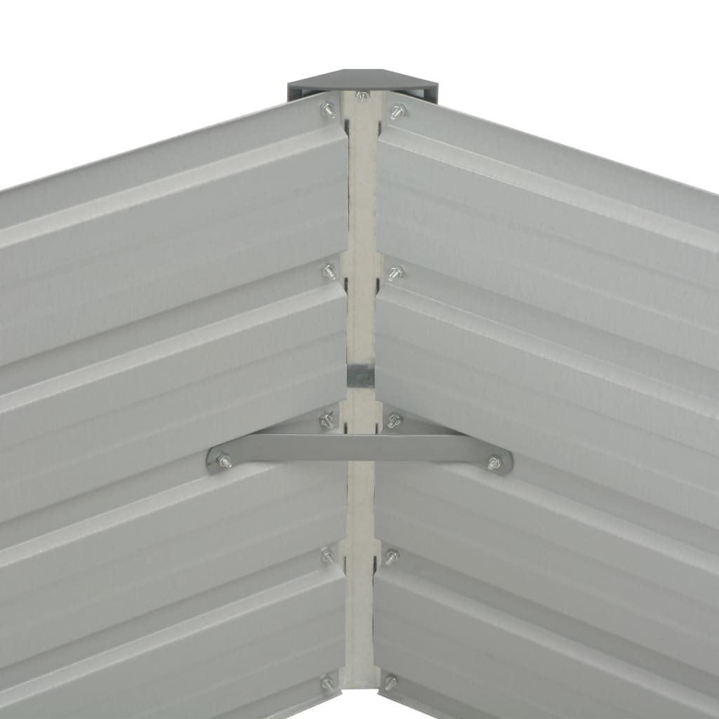 Ζαρντινιέρα Ψηλή Καφέ 129 x 129 x 45 εκ. Γαλβανισμένος Χάλυβας