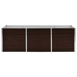 Ζαρντινιέρα Υπερυψωμένη Καφέ 240x80x77 εκ. Γαλβανισμ. Χάλυβας - Pakobazaar