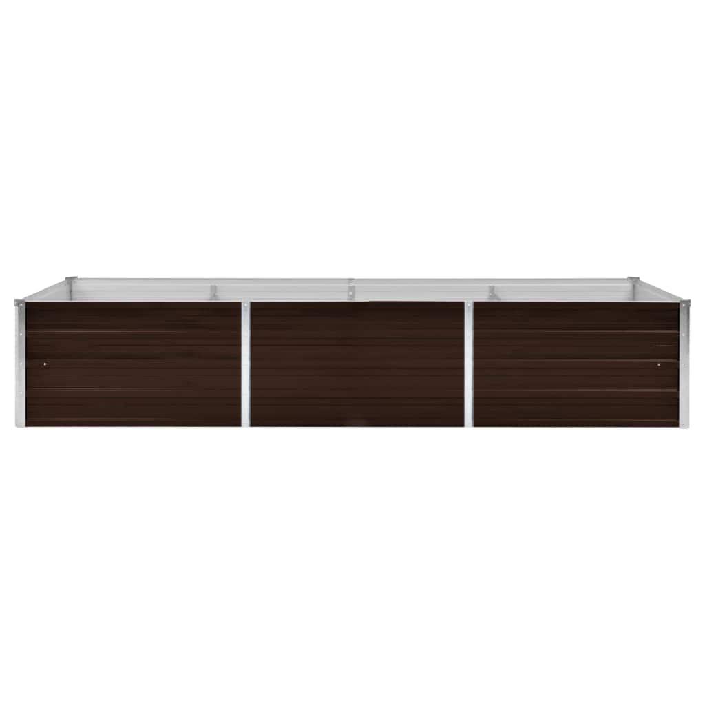 Ζαρντινιέρα Υπερυψωμένη Καφέ 240x80x45 εκ. Γαλβανισμ. Χάλυβας - Pakobazaar