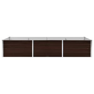 Ζαρντινιέρα Υπερυψωμένη Καφέ 240x80x45 εκ. Γαλβανισμ. Χάλυβας - Pakobazaar