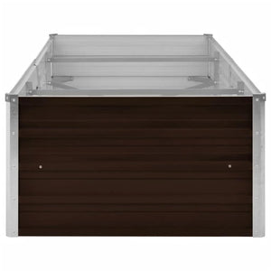 Ζαρντινιέρα Υπερυψωμένη Καφέ 240x80x45 εκ. Γαλβανισμ. Χάλυβας - Pakobazaar