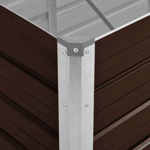 Ζαρντινιέρα Υπερυψωμένη Καφέ 240x80x45 εκ. Γαλβανισμ. Χάλυβας - Pakobazaar