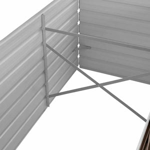 Ζαρντινιέρα Υπερυψωμένη Καφέ 240x80x45 εκ. Γαλβανισμ. Χάλυβας - Pakobazaar