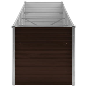 Ζαρντινιέρα Υπερυψωμένη Καφέ 320x80x77 εκ. Γαλβανισμ. Χάλυβας