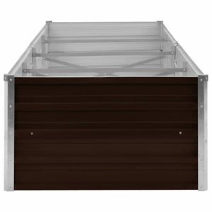 Ζαρντινιέρα Υπερυψωμένη Καφέ 320x80x45 εκ. Γαλβανισμ. Χάλυβας - Pakobazaar