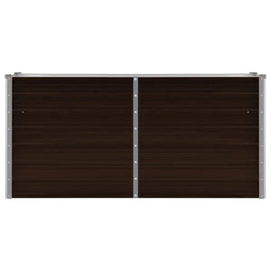 Ζαρντινιέρα Υπερυψωμένη Καφέ 160x40x77 εκ. Γαλβανισμ. Χάλυβας - Pakobazaar
