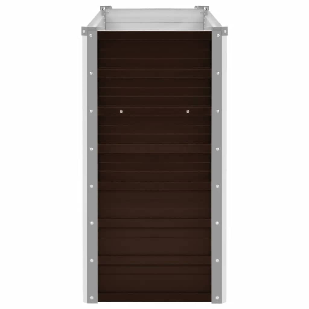 Ζαρντινιέρα Υπερυψωμένη Καφέ 160x40x77 εκ. Γαλβανισμ. Χάλυβας - Pakobazaar