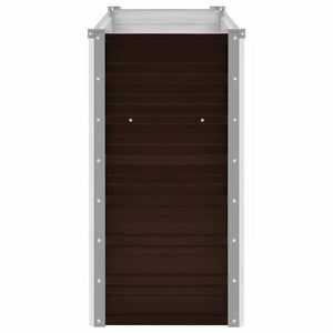 Ζαρντινιέρα Υπερυψωμένη Καφέ 160x40x77 εκ. Γαλβανισμ. Χάλυβας - Pakobazaar