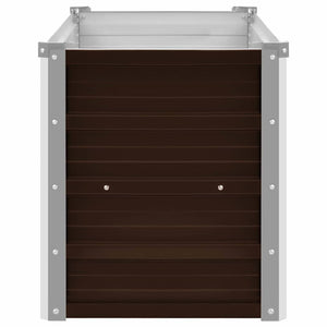 Ζαρντινιέρα Υπερυψωμένη Καφέ 160x40x45 εκ. Γαλβανισμ. Χάλυβας