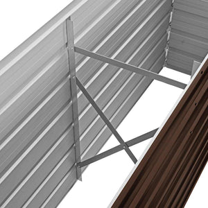 Ζαρντινιέρα Υπερυψωμένη Καφέ 160x40x45 εκ. Γαλβανισμ. Χάλυβας