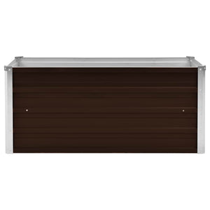Ζαρντινιέρα Υπερυψωμένη Καφέ 100x40x45 εκ. Γαλβανισμ. Χάλυβας - Pakobazaar