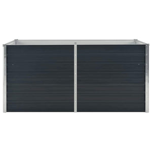 Ζαρντινιέρα Ψηλή Ανθρακί 160x80x77 εκ. από Γαλβανισμένο Χάλυβα