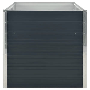 Ζαρντινιέρα Ψηλή Ανθρακί 160x80x77 εκ. από Γαλβανισμένο Χάλυβα