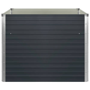 Ζαρντινιέρα Ψηλή Ανθρακί 100x100x77 εκ. Γαλβανισμένος Χάλυβας - Pakobazaar
