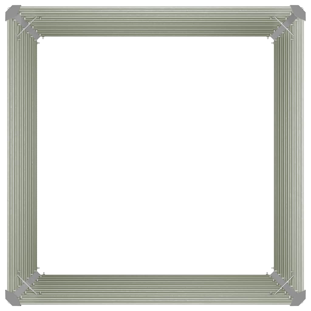 Ζαρντινιέρα Ψηλή Ανθρακί 100x100x77 εκ. Γαλβανισμένος Χάλυβας - Pakobazaar