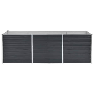 Ζαρντινιέρα Υπερυψωμένη Ανθρακί 240x80x77 εκ. Γαλβαν. Χάλυβας