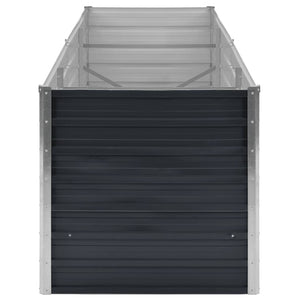 Ζαρντινιέρα Υπερυψωμένη Ανθρακί 240x80x77 εκ. Γαλβαν. Χάλυβας