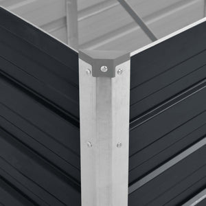Ζαρντινιέρα Υπερυψωμένη Ανθρακί 240x80x77 εκ. Γαλβαν. Χάλυβας