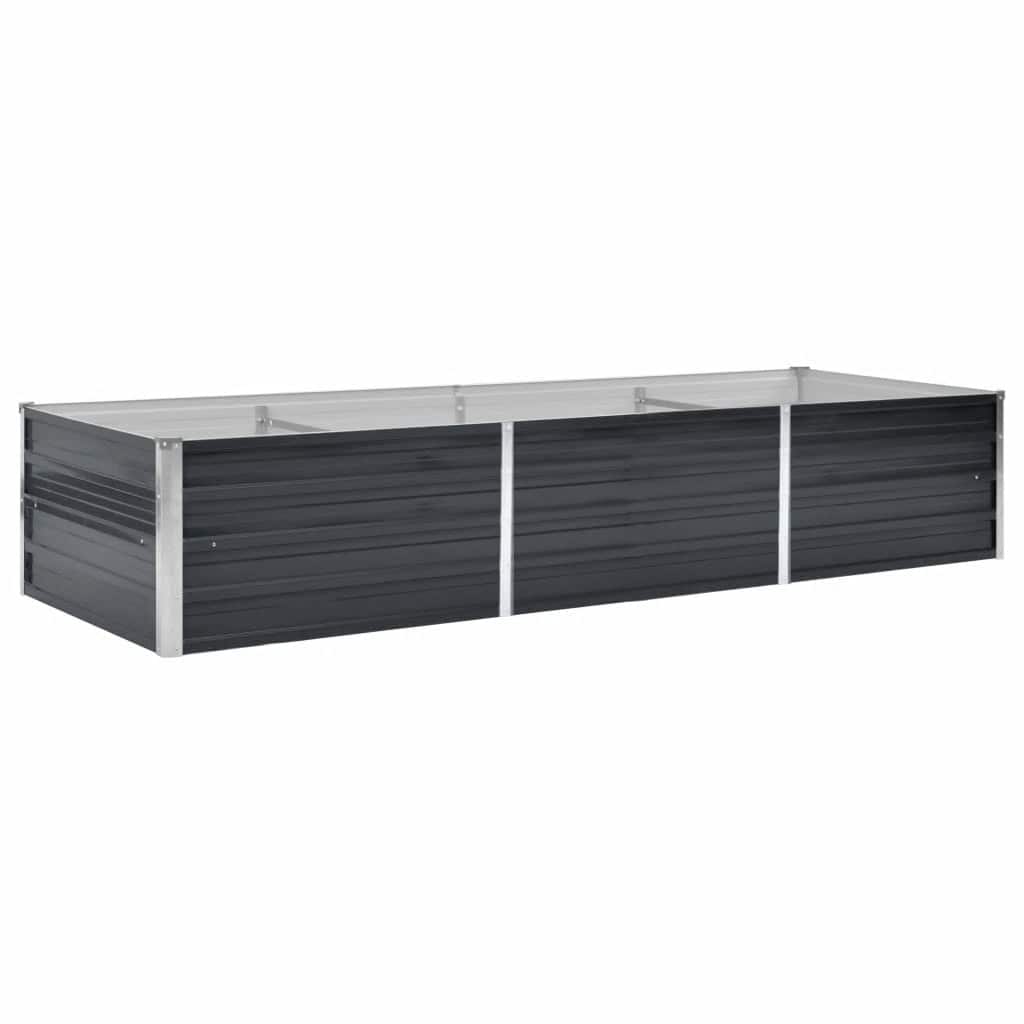 Ζαρντινιέρα Υπερυψωμένη Ανθρακί 240x80x45 εκ. Γαλβαν. Χάλυβας
