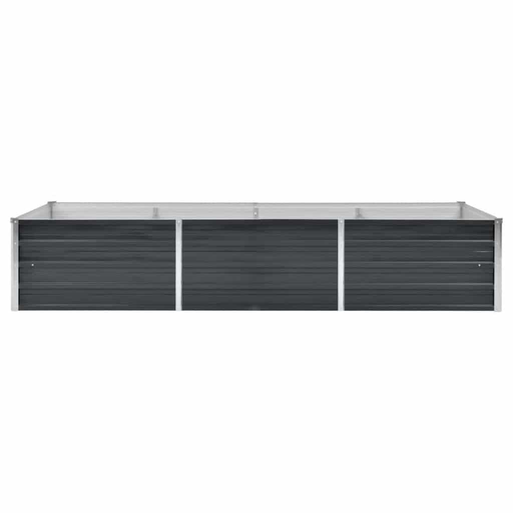 Ζαρντινιέρα Υπερυψωμένη Ανθρακί 240x80x45 εκ. Γαλβαν. Χάλυβας