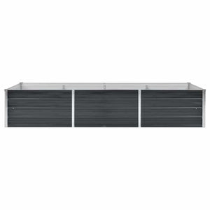 Ζαρντινιέρα Υπερυψωμένη Ανθρακί 240x80x45 εκ. Γαλβαν. Χάλυβας