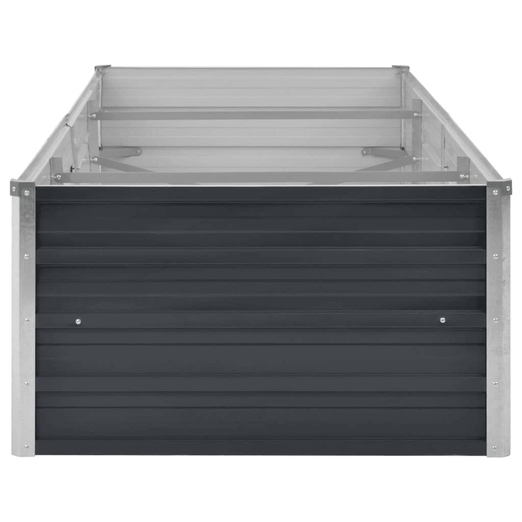 Ζαρντινιέρα Υπερυψωμένη Ανθρακί 240x80x45 εκ. Γαλβαν. Χάλυβας