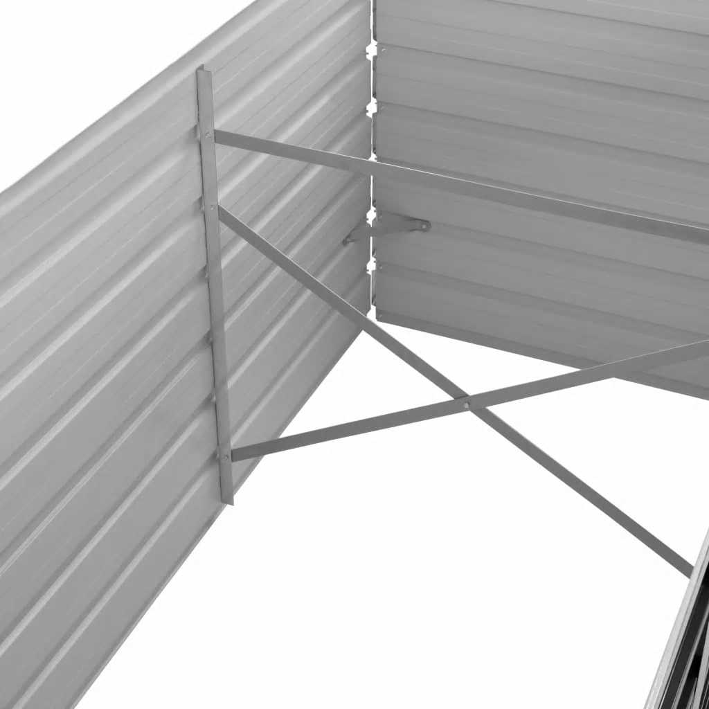 Ζαρντινιέρα Υπερυψωμένη Ανθρακί 240x80x45 εκ. Γαλβαν. Χάλυβας