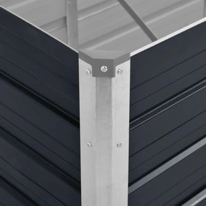 Ζαρντινιέρα Υπερυψωμένη Ανθρακί 240x80x45 εκ. Γαλβαν. Χάλυβας
