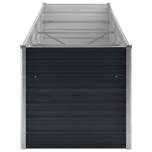 Ζαρντινιέρα Υπερυψωμένη Ανθρακί 320x80x77 εκ. Γαλβαν. Χάλυβας