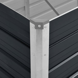 Ζαρντινιέρα Υπερυψωμένη Ανθρακί 320x80x77 εκ. Γαλβαν. Χάλυβας