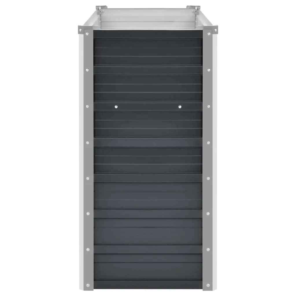 Ζαρντινιέρα Υπερυψωμένη Ανθρακί 160x40x77 εκ. Γαλβαν. Χάλυβας