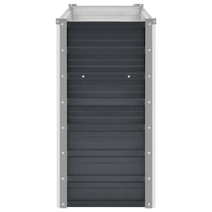 Ζαρντινιέρα Υπερυψωμένη Ανθρακί 160x40x77 εκ. Γαλβαν. Χάλυβας